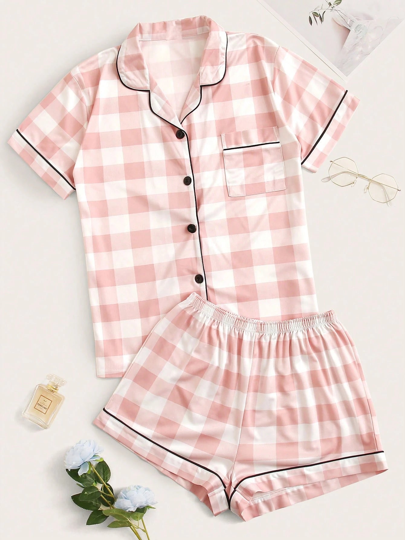Pijama Curto Xadrez Estela