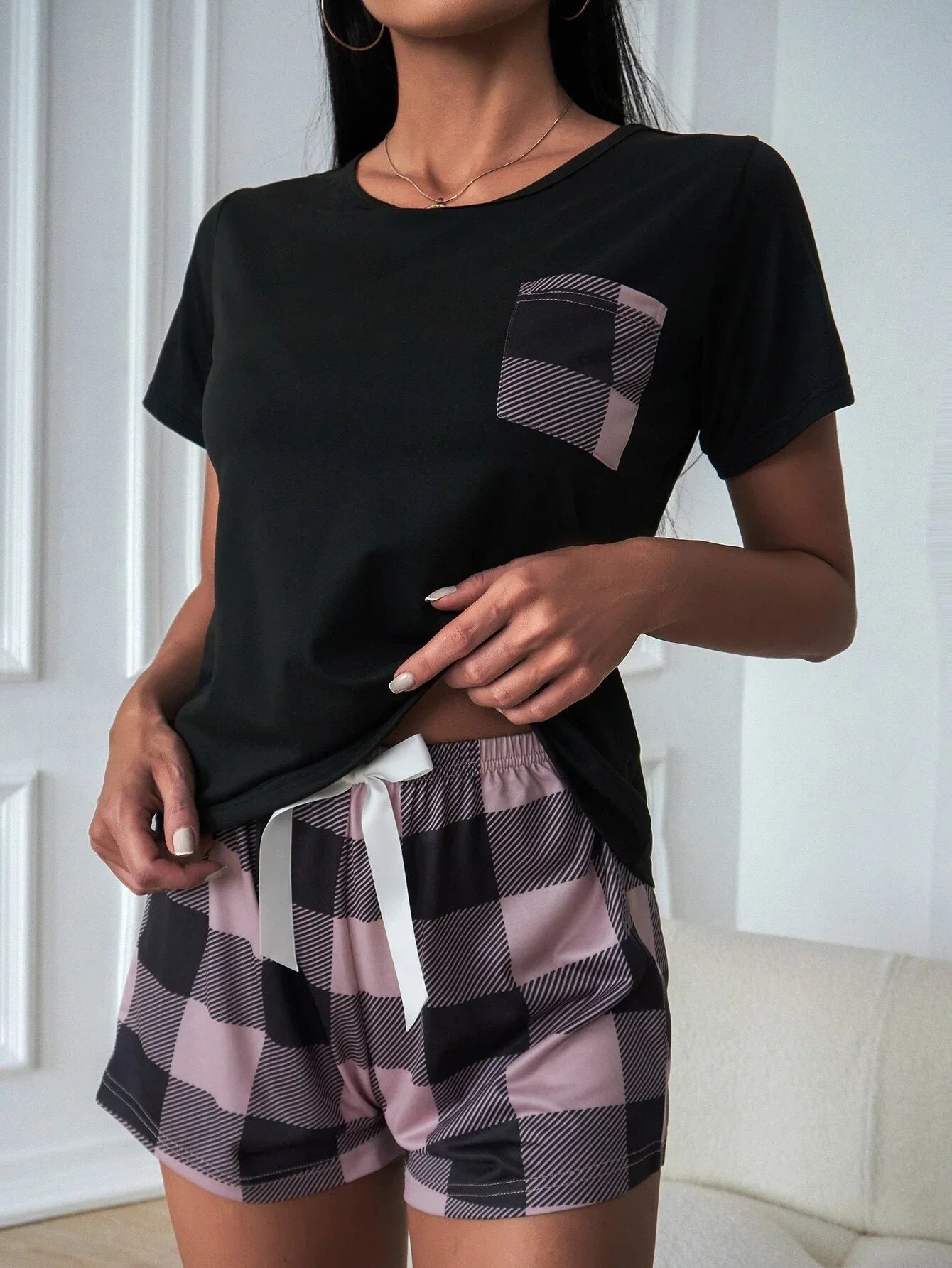 Pijama Curto Xadrez Eliana