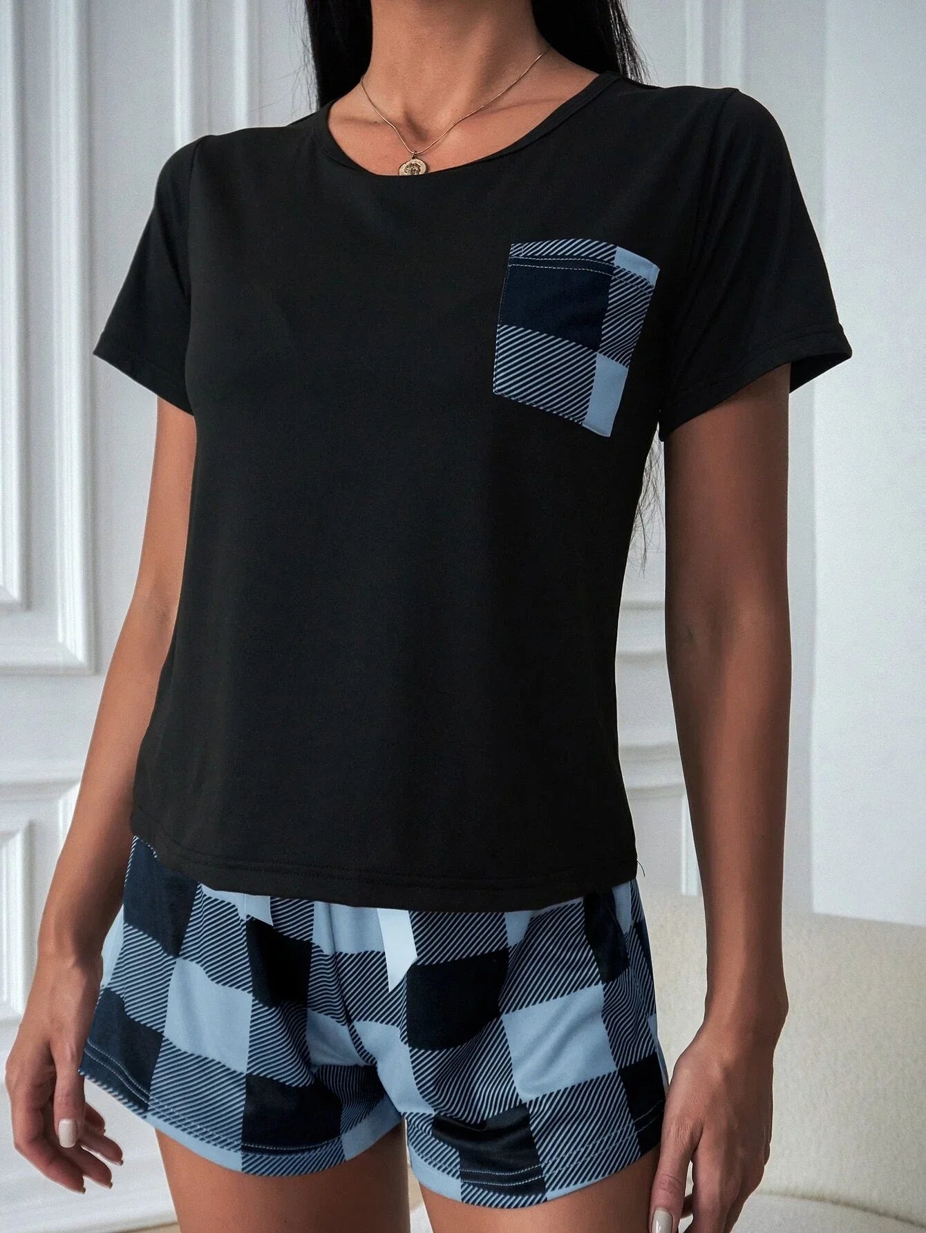 Pijama Curto Xadrez Eliana