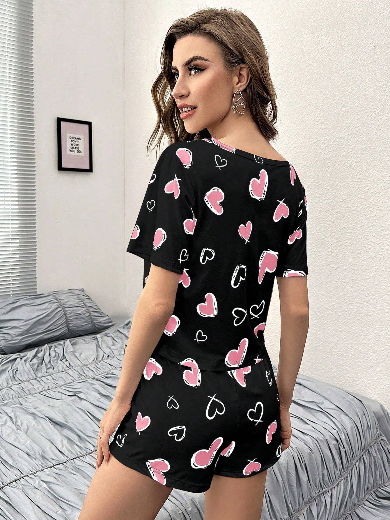 Pijama Curto Corações Alyssa