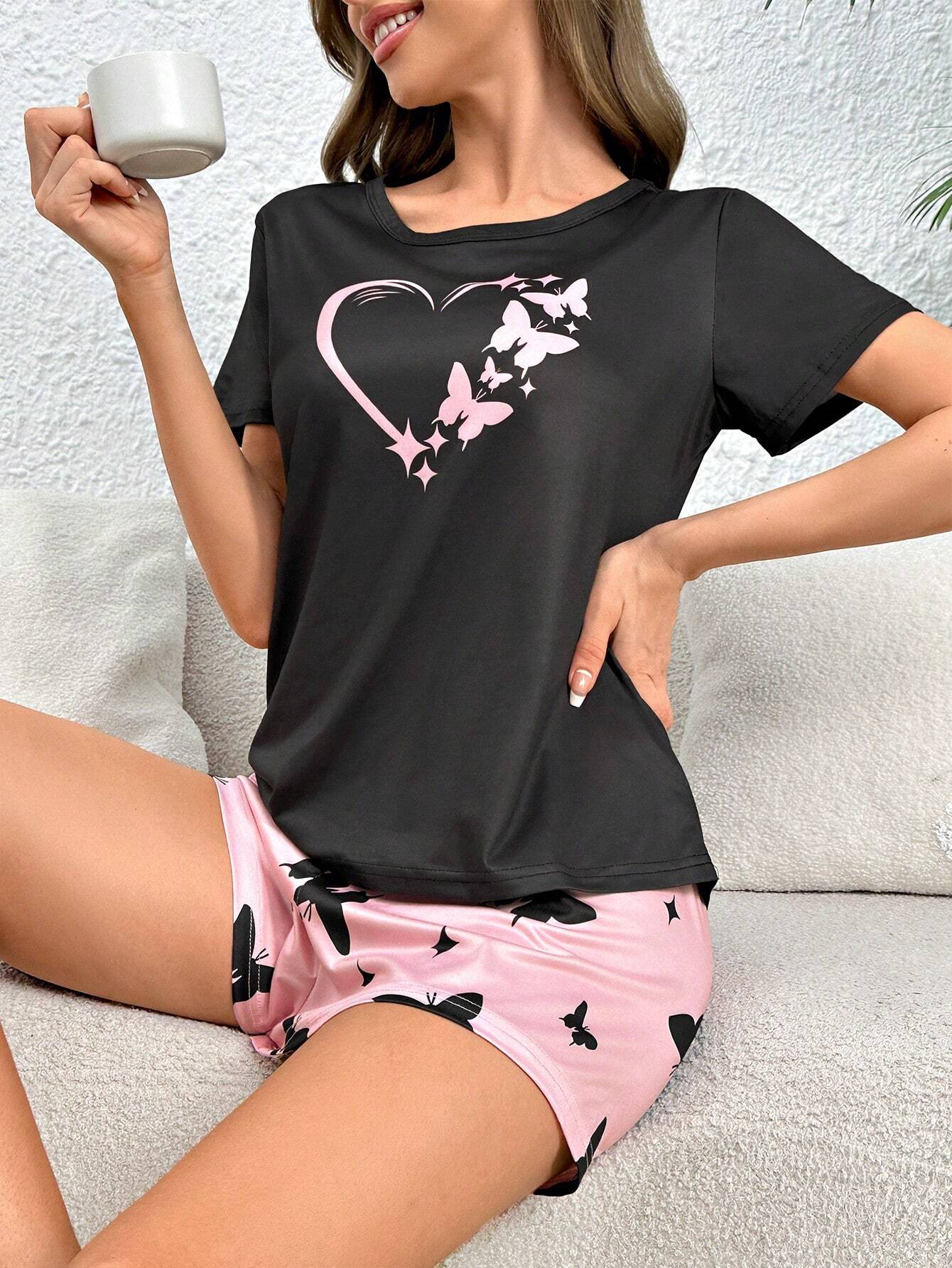 Pijama Curto Borboletas Paloma