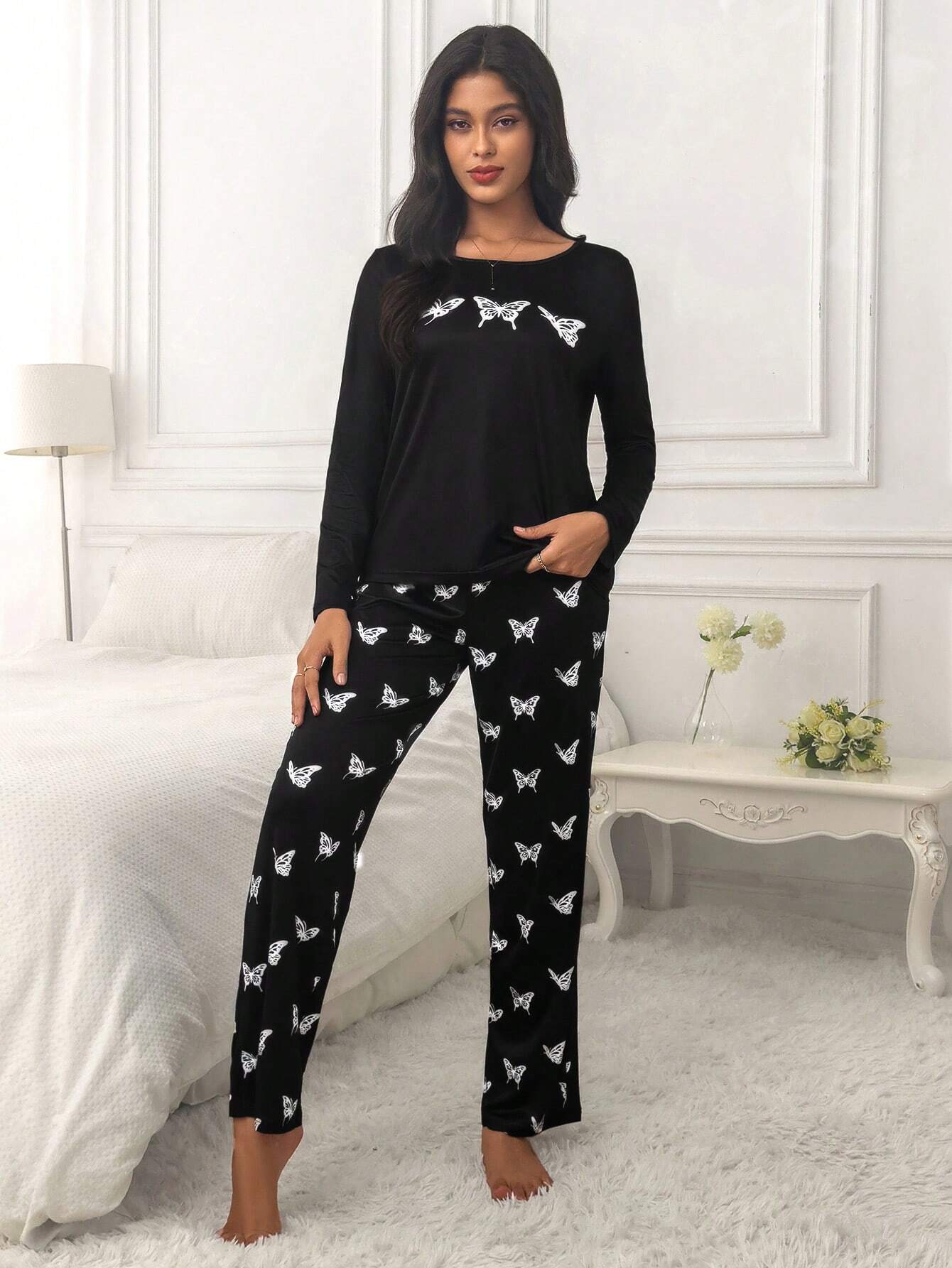 Pijama Longo Borboletas Kiara