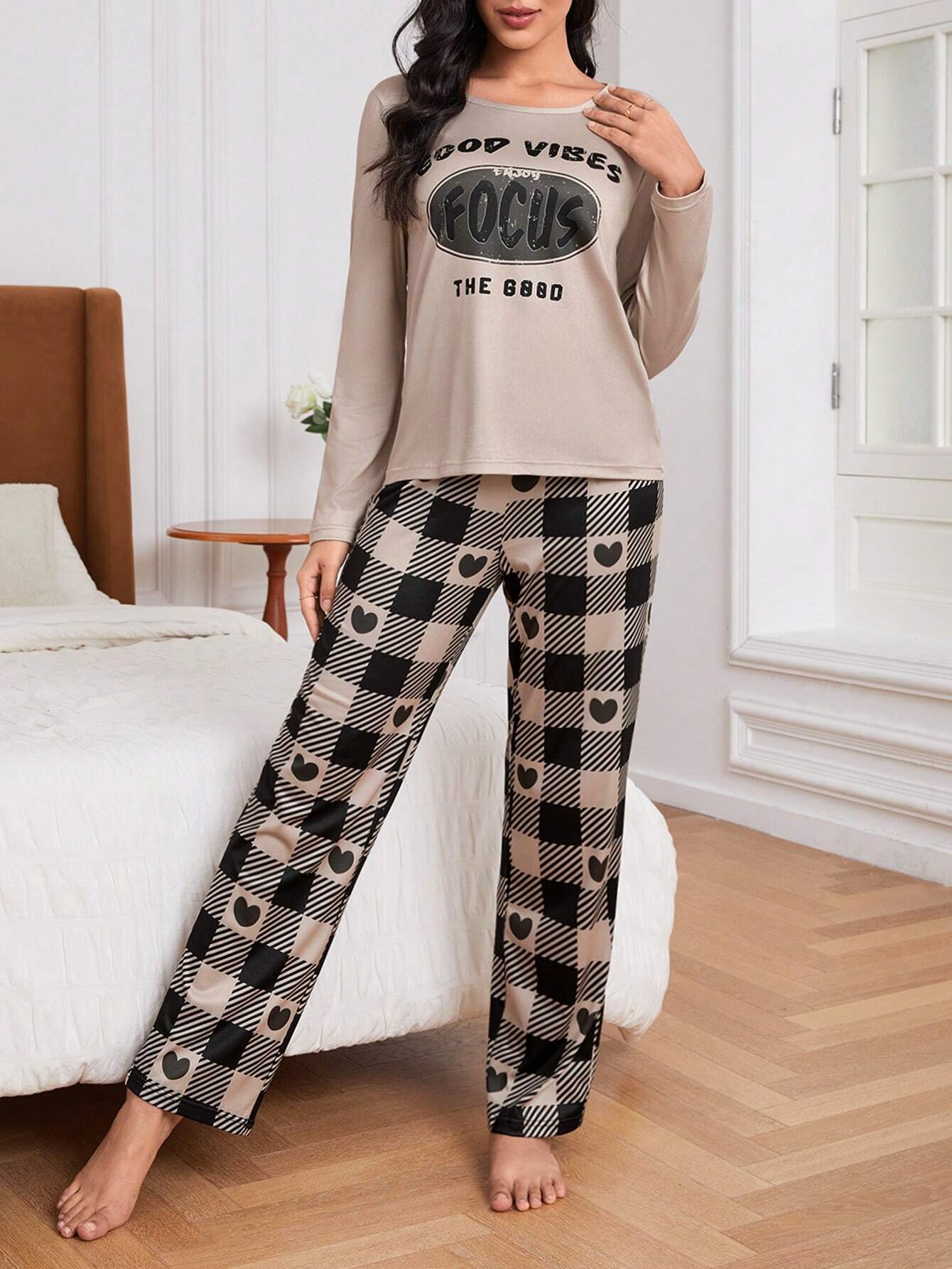 Pijama Longo Xadrez Stephaine