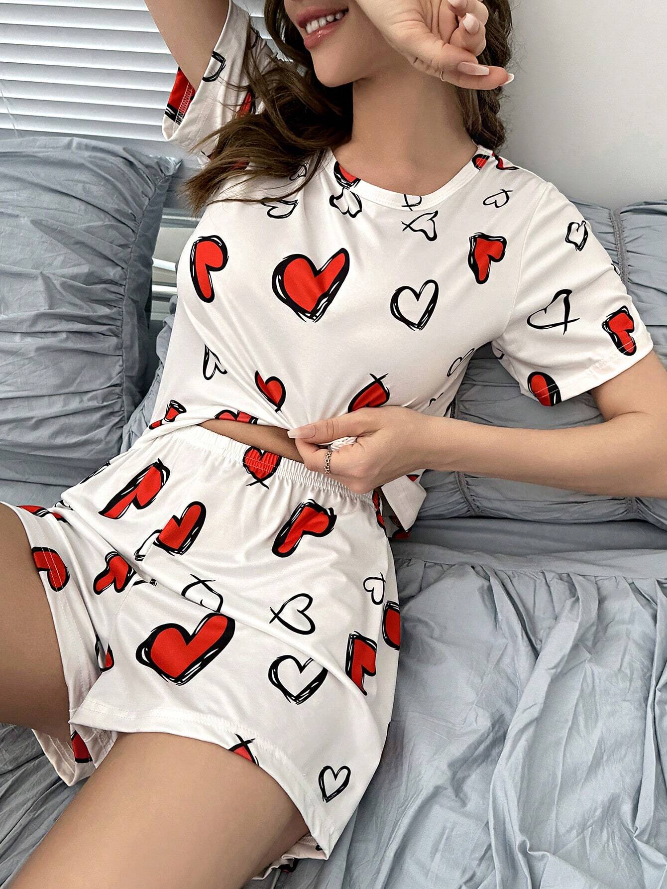 Pijama Curto Corações Alyssa