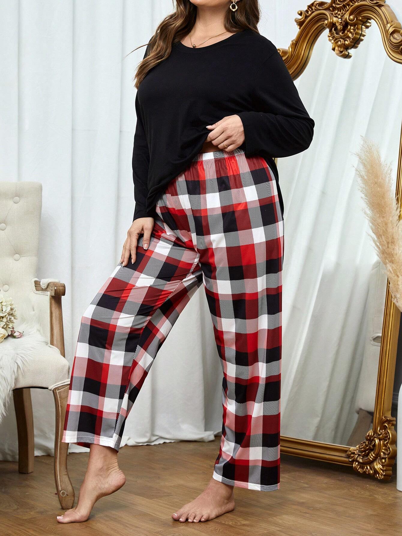 Pijama Longo Plus Size Xadrez Clover
